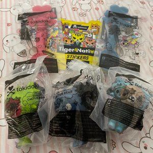 Tokidoki Figures Cactus Bears Sonic Kids Wacky Pack Toys Stickers, Spoons